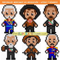 Pixel-Personajes-Mexicanos-2-Revolución-Letras -y-Numeros6